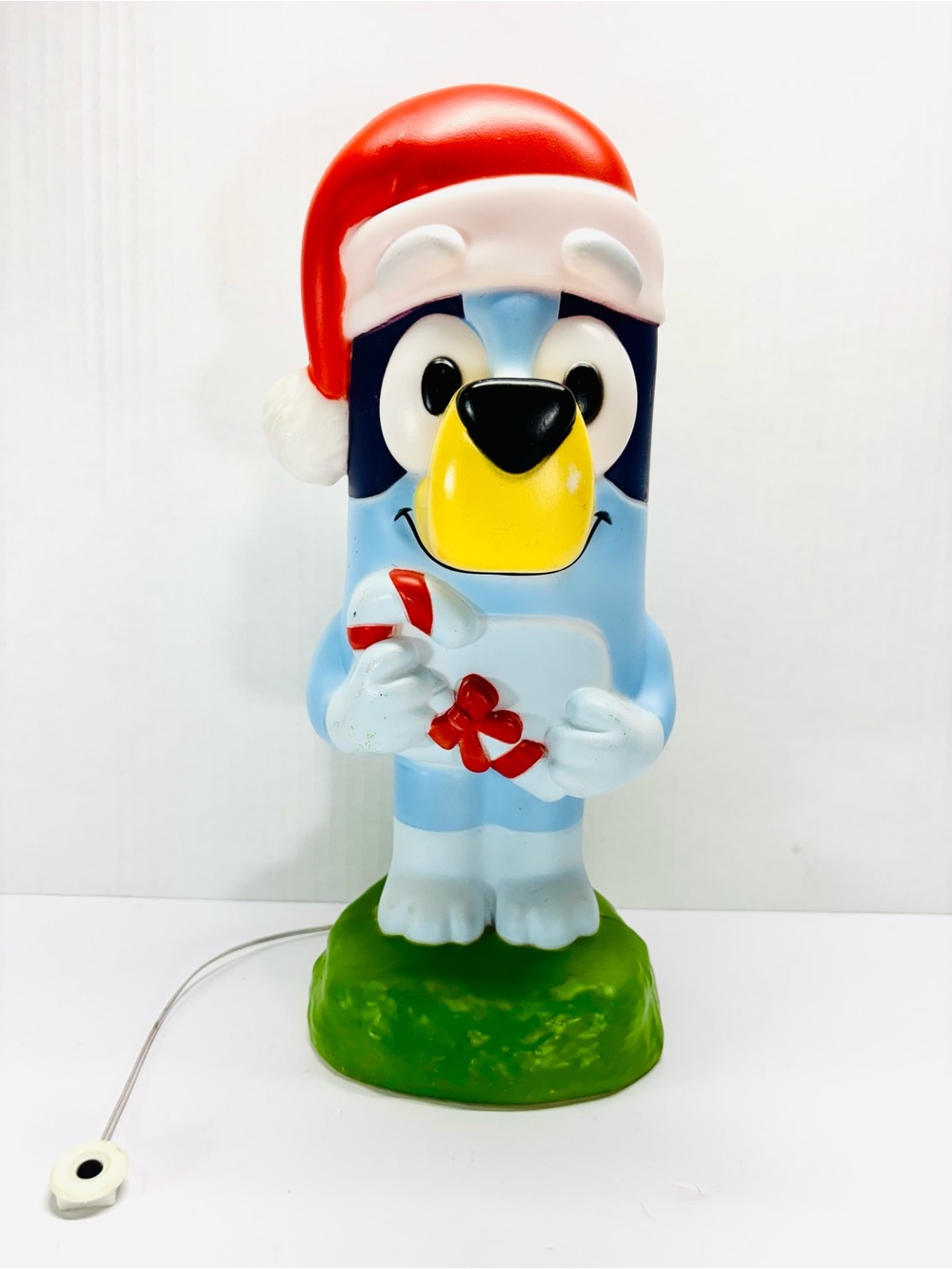 GEMMY Bluey Santa Christmas 14" Desk or Tabletop Lighted Blow Mold